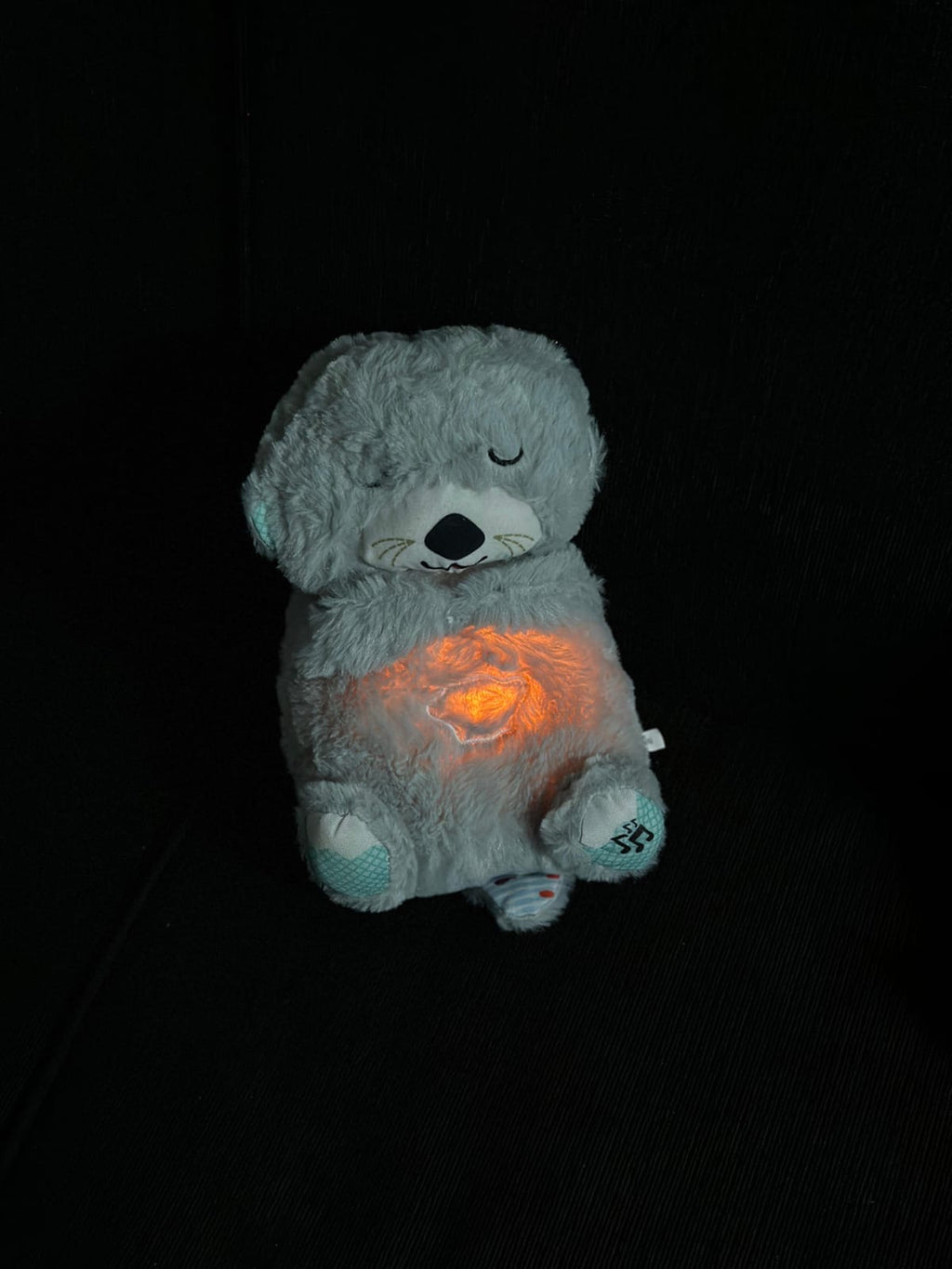 Breathing teddy bear baby